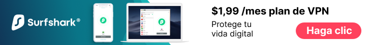 Surfshark VPN banner Ad español