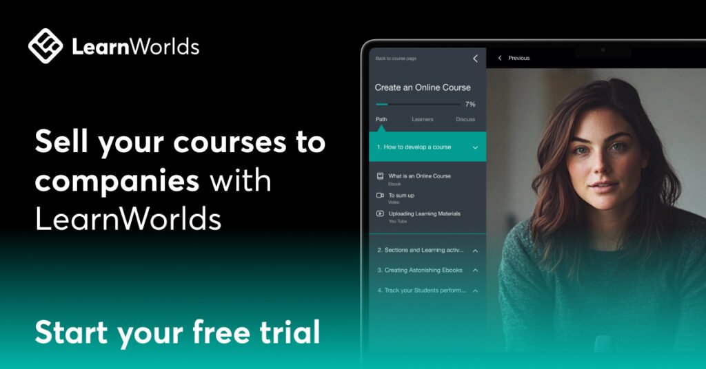 LearnWorlds banner ad