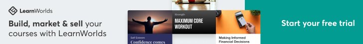 LearnWorlds banner ad